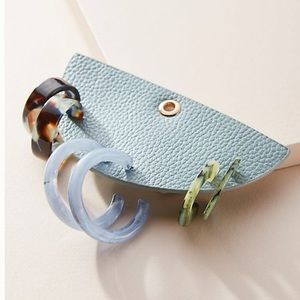 Anthropologie Cindy Resin Hoop Earrings New Set 3